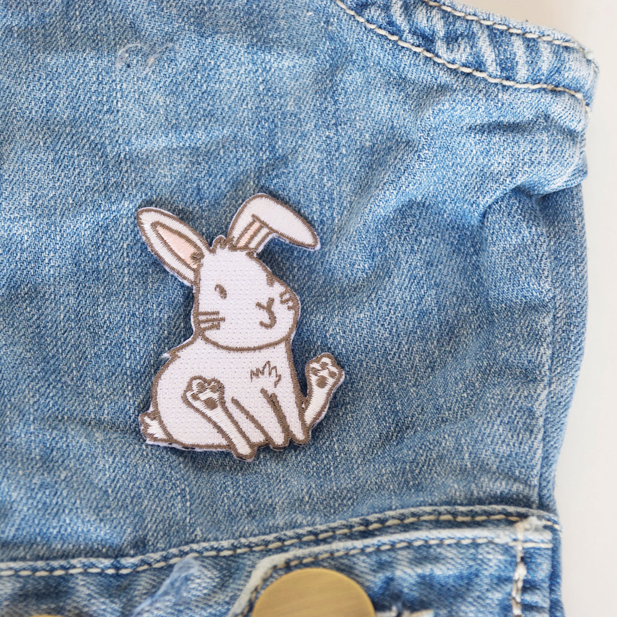 Cute Rabbit Iron on Patch by Ivamis Patches